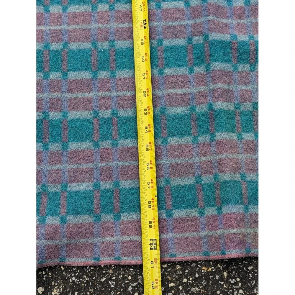 Vintage WOOLRICH PEARCE Wool Blanket Plaid Stripes Made in USA Reversible Pastel